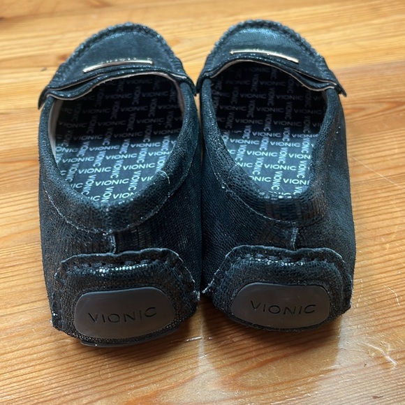 Vionic Ease Sydney Black Lizard Slip On Flat Loafer Women's Sz 8 - Picture 5 of 13